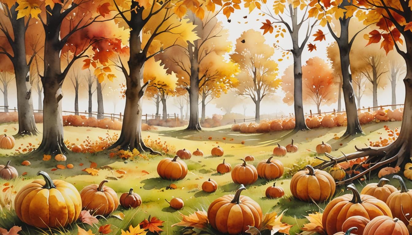 Pumpkins in the grass, vol.2