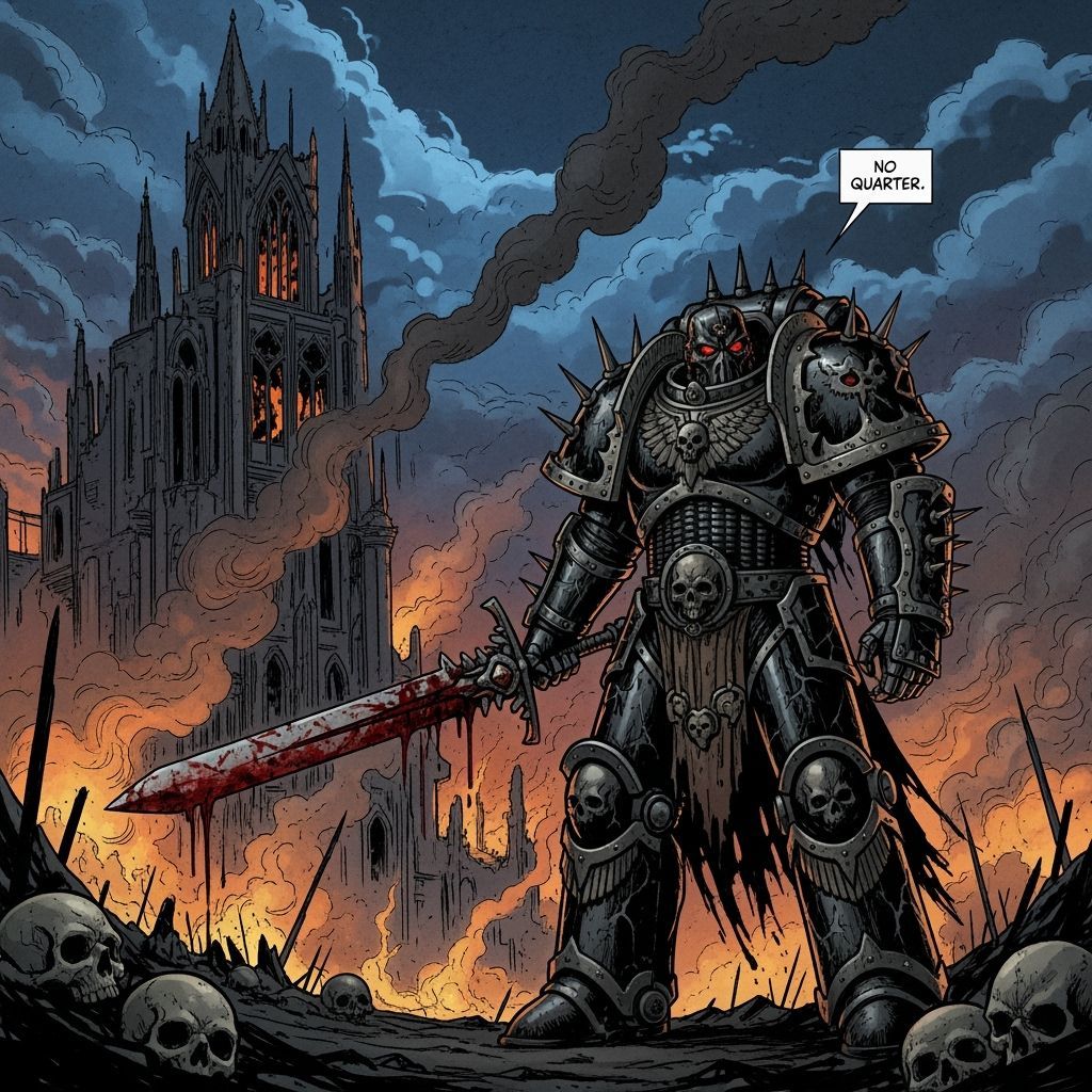 Grimdark Scene in Dark Fantasy Style
