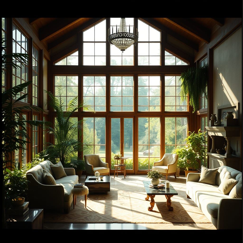 Luxurious Dream House with Natural Light, Cinematic Film Sti...