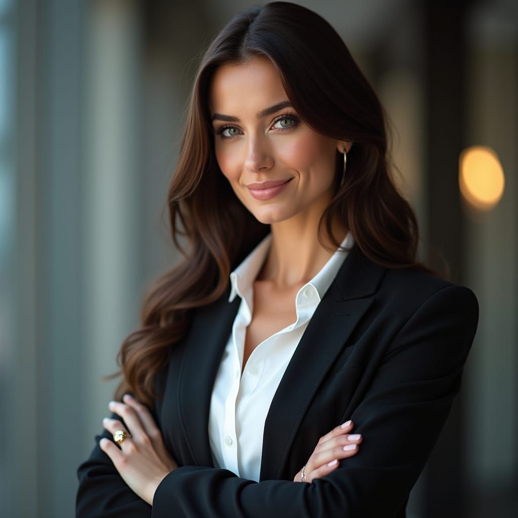 Confident Businesswoman in Elegant Professional Attire