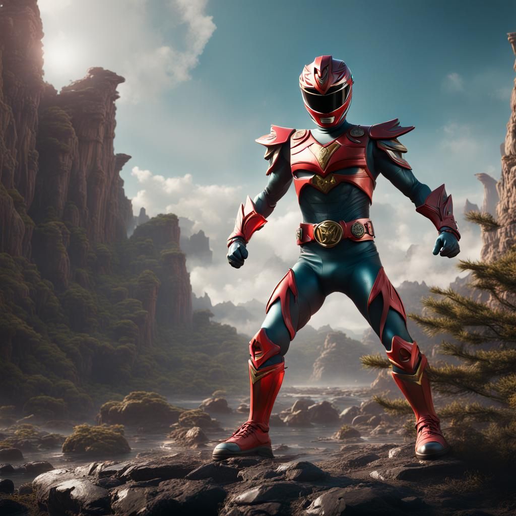 Detailed Power Ranger Fantasy Concept Art