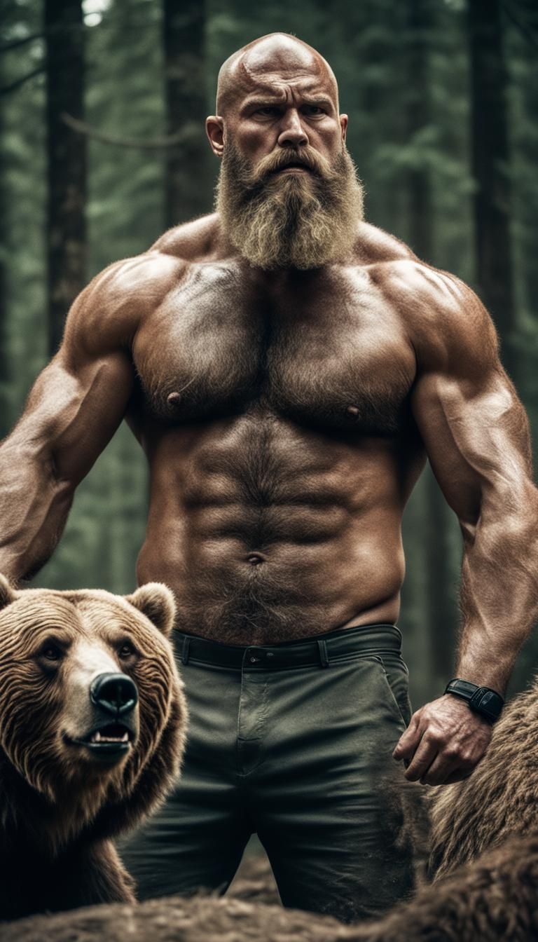 Grizzly Bear Domination: A Cinematic Film Still