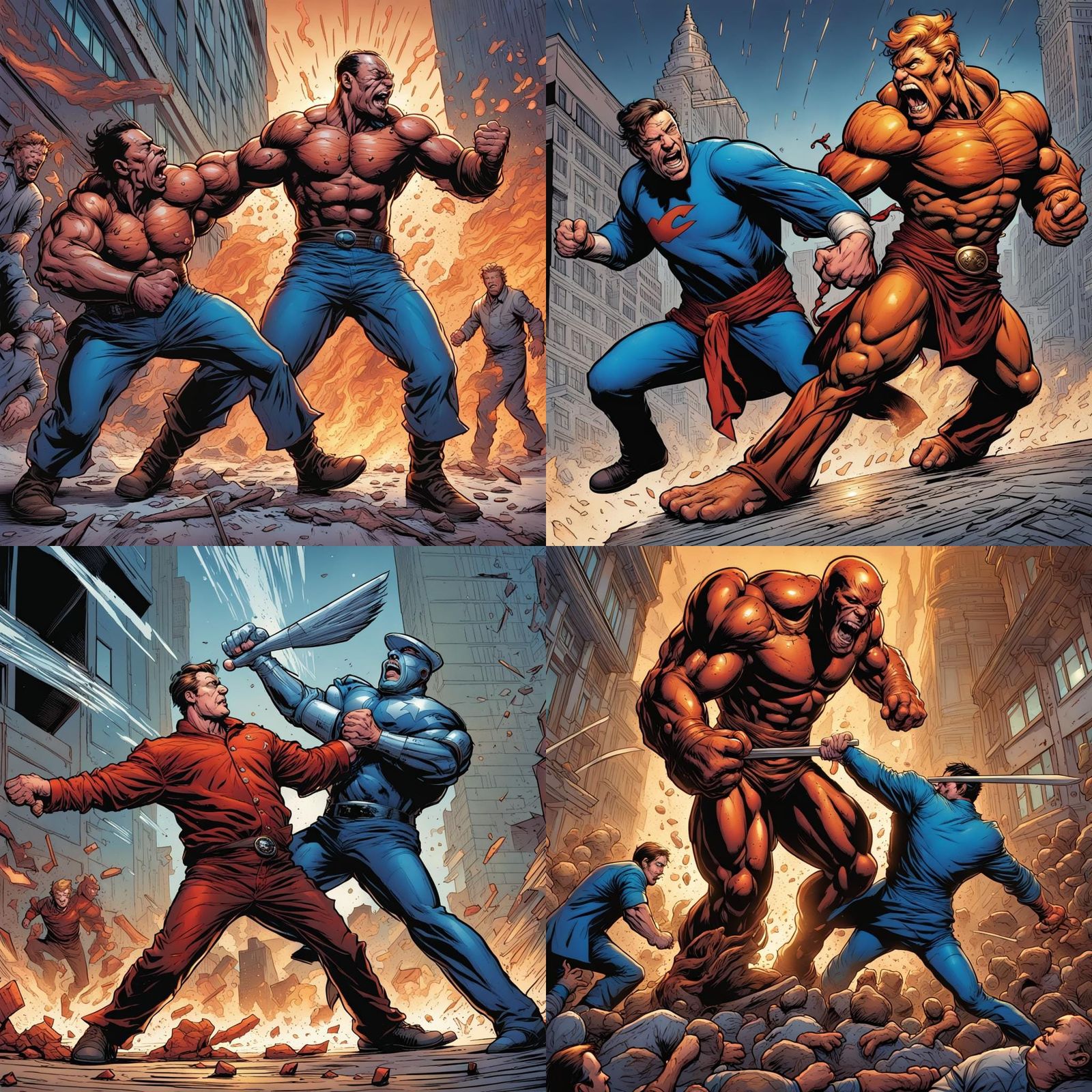 Cleveland Mascot Victory: Comic Book Art Style