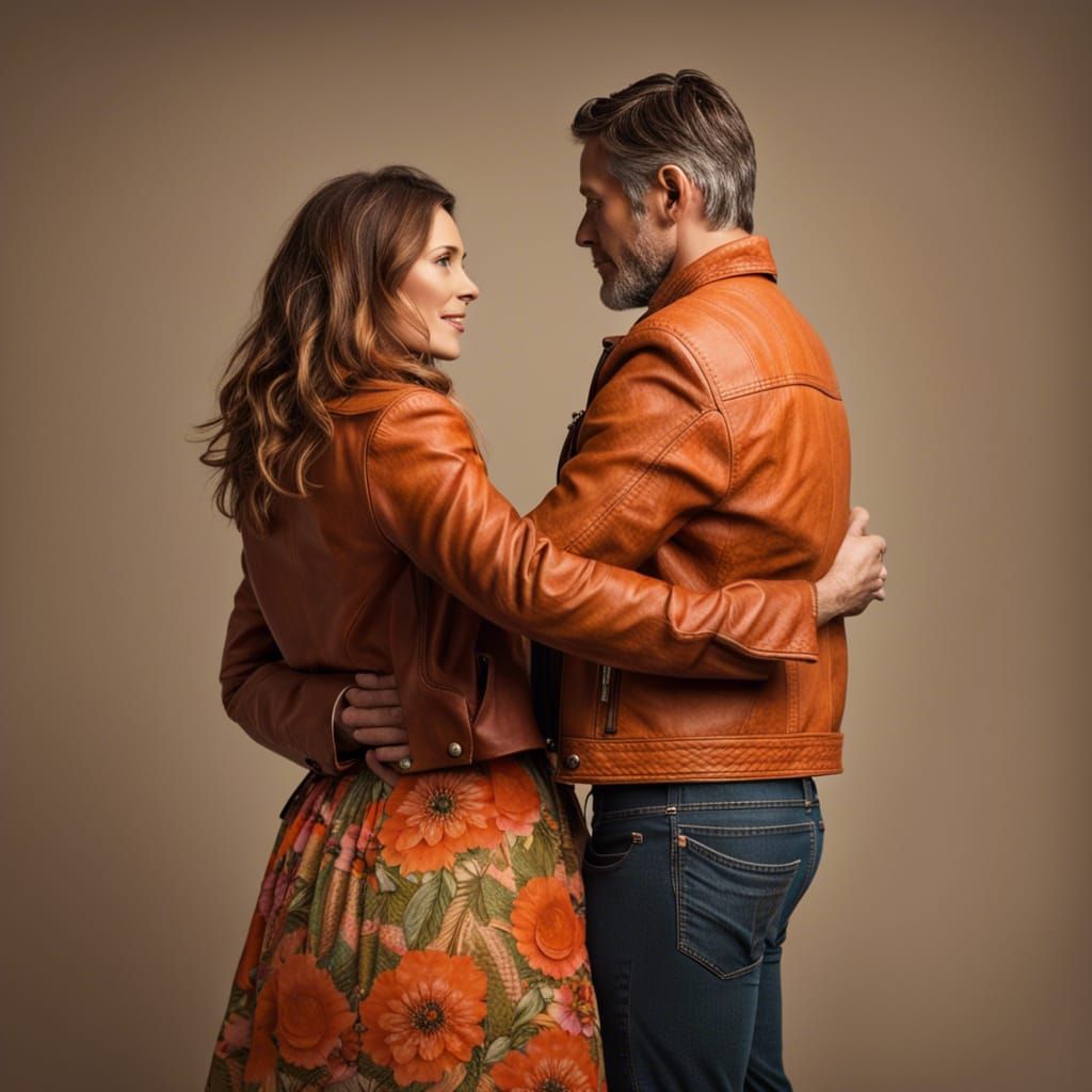 Intimate Back-to-Back Portrait in Studio Lighting