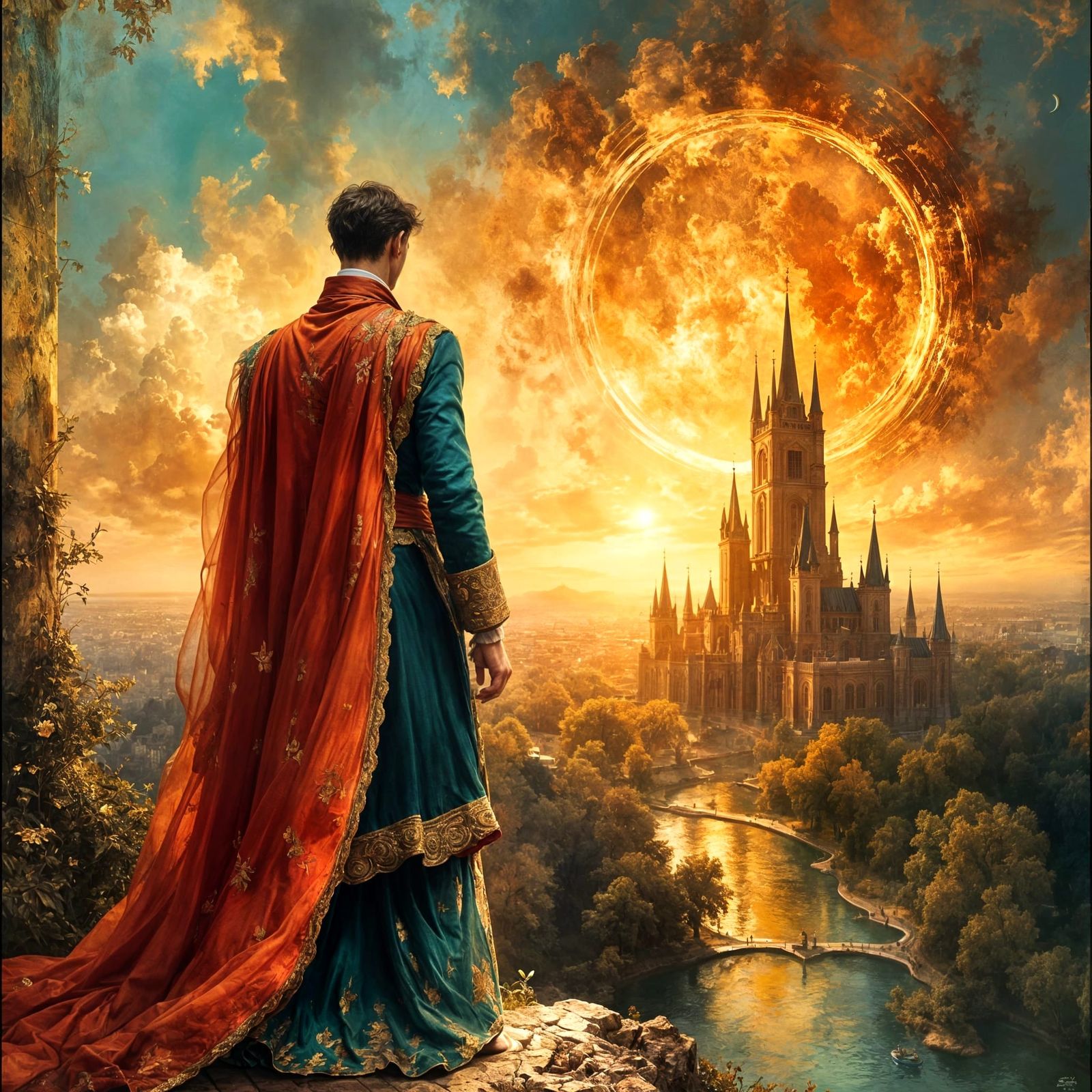 Rococo Prince in Sunset Masterpiece