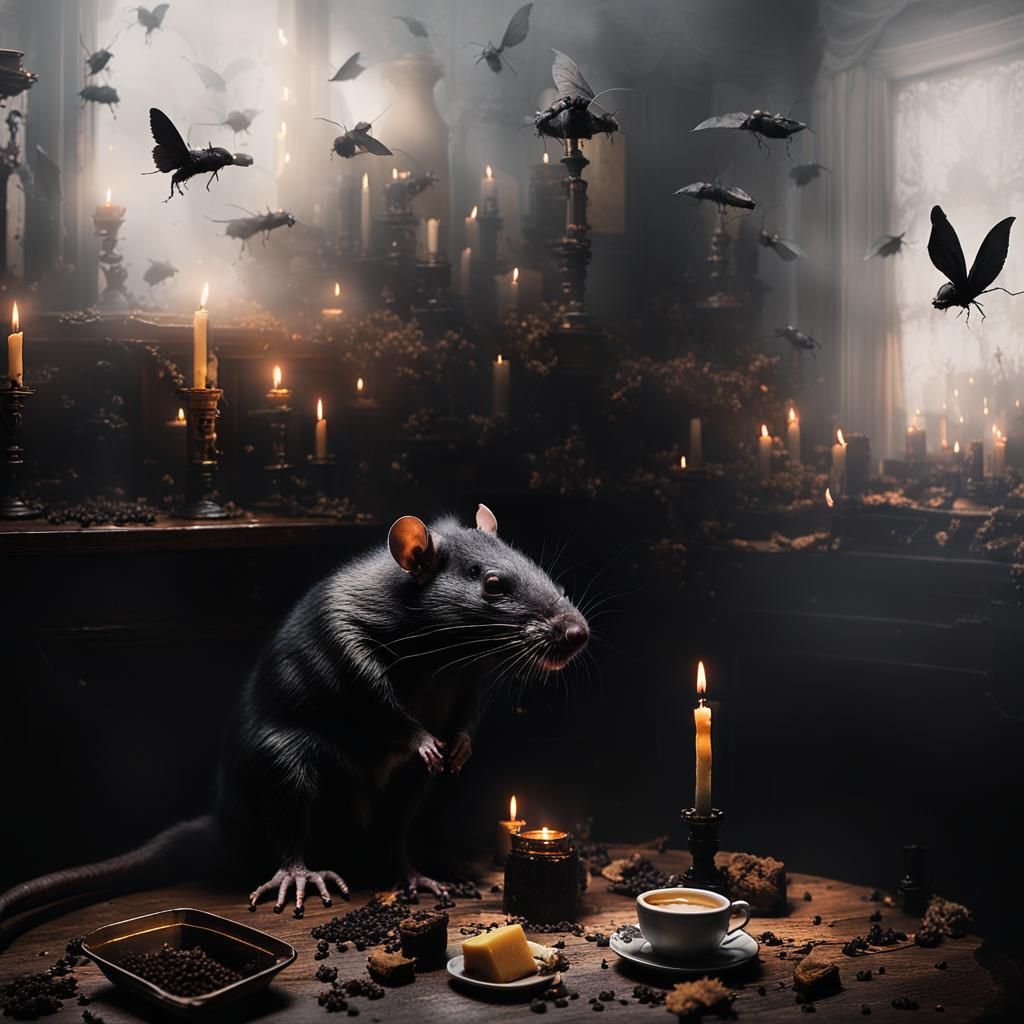 Whispers in a Fog-Shrouded Gothic Coffeehouse