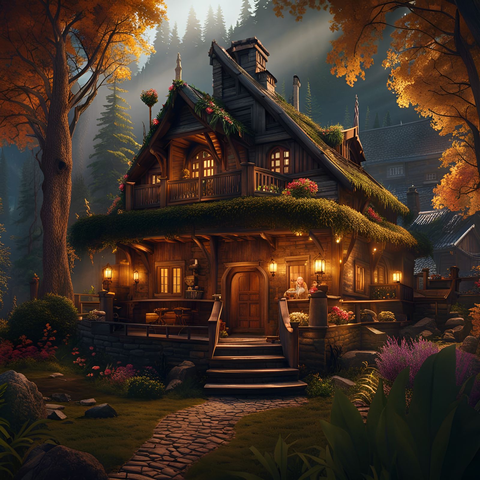 Cozy Cabin Retreat in Forest Ambiance