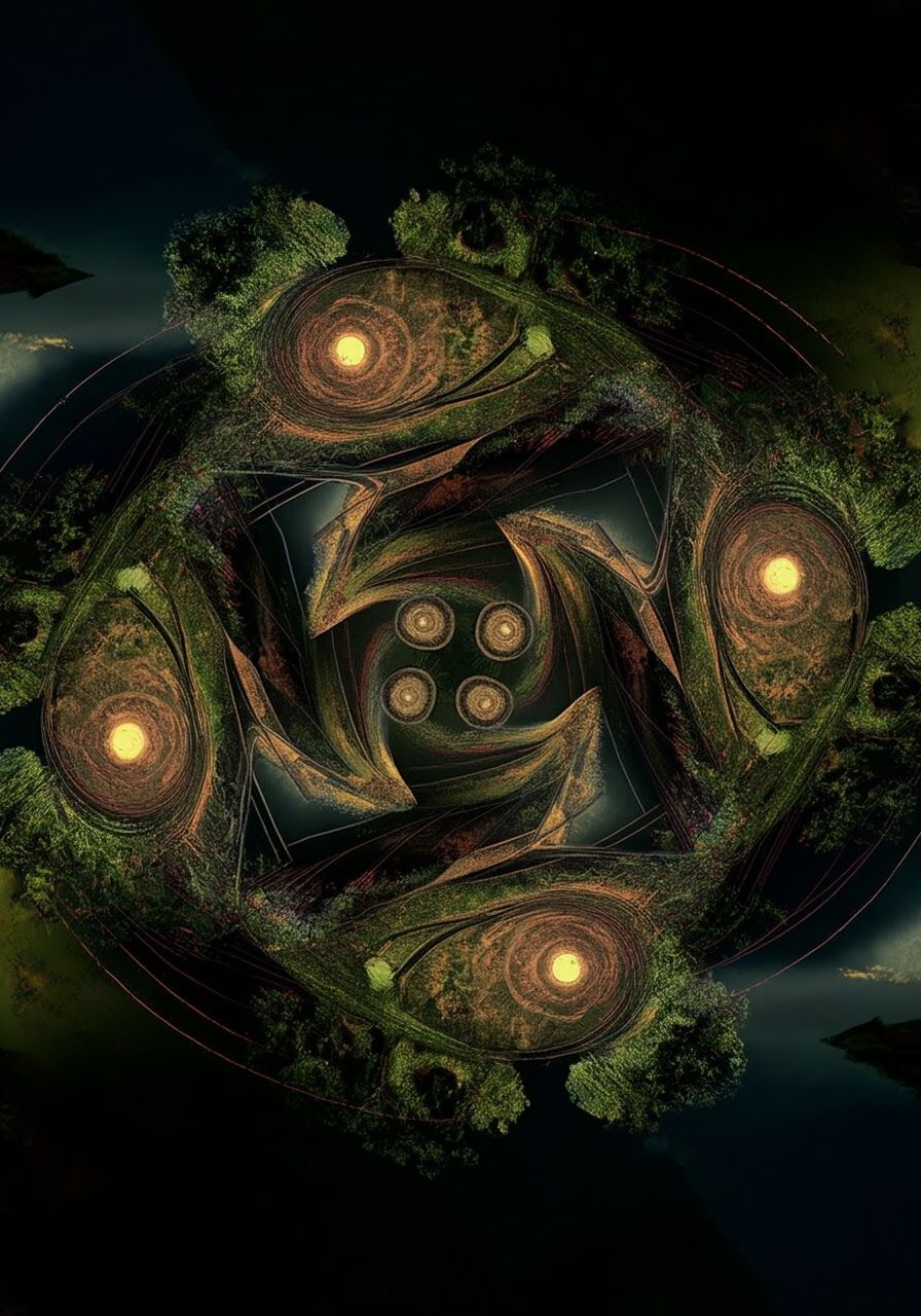 Hysterical Architectural Conceptual Digital Textile Glitchy-Glitchy-Coo Interconnected Digitised Mangrove Systems