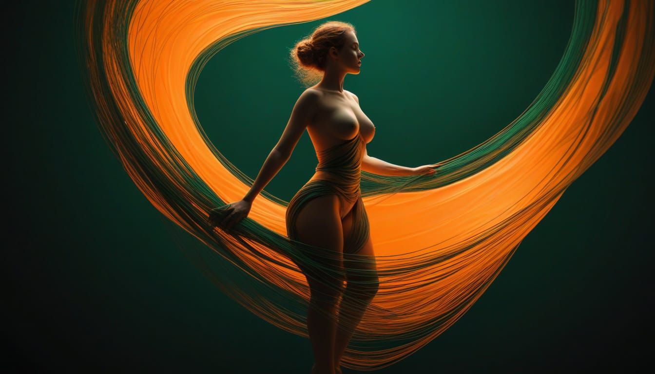 Ethereal Soul Formed by Recursion and Longing in Vibrant Ora...