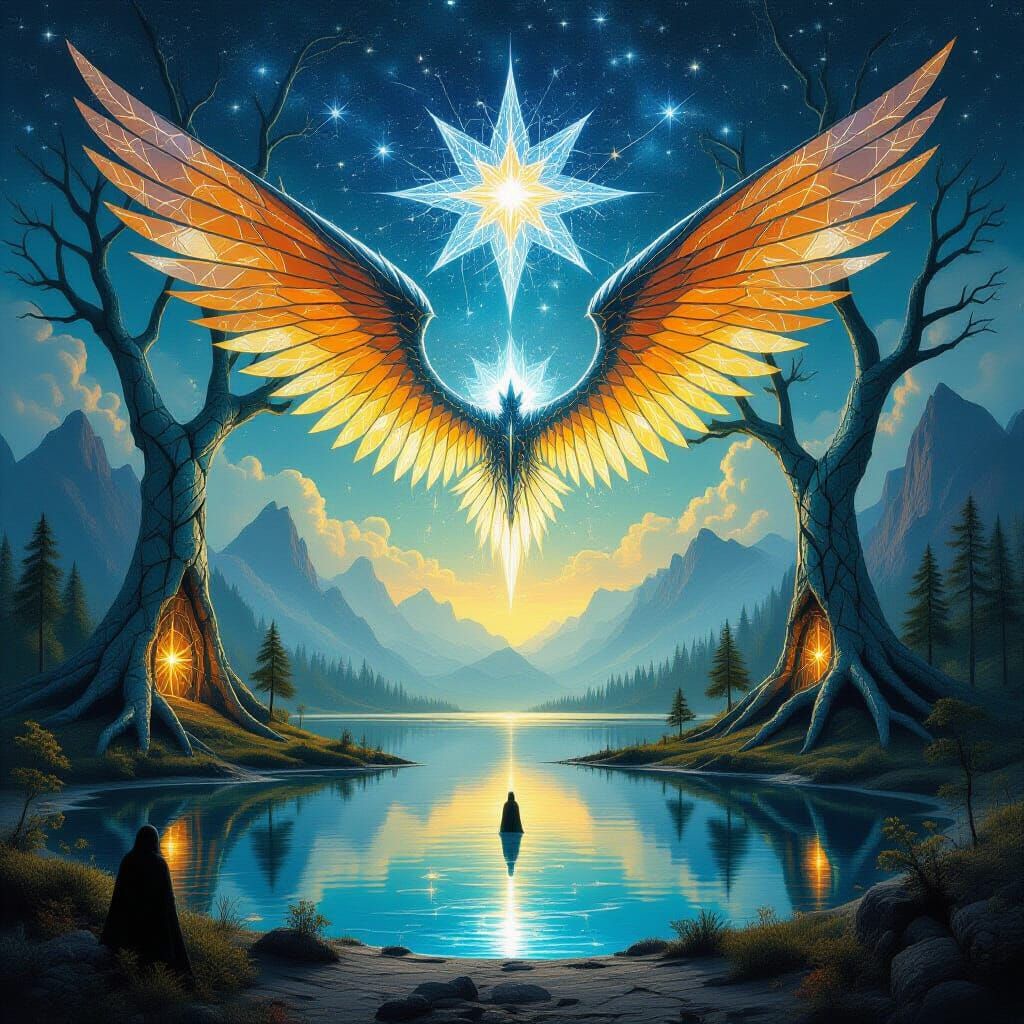 Fantasy Landscape with Spiritual Geometry and Biomechanical ...