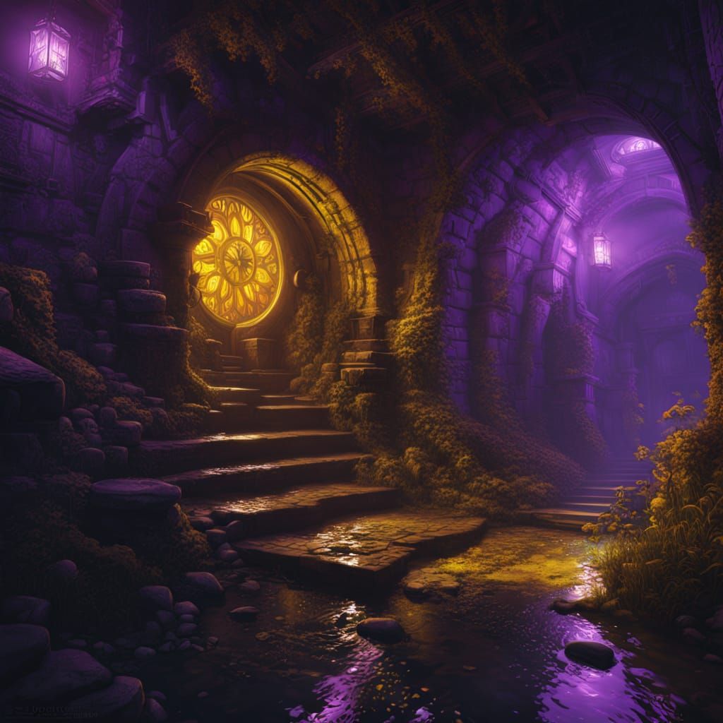 Sewer Escape: Dark Fantasy Concept Art