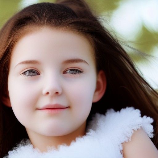 Divine Portrait of a Girl in Heavenly Light