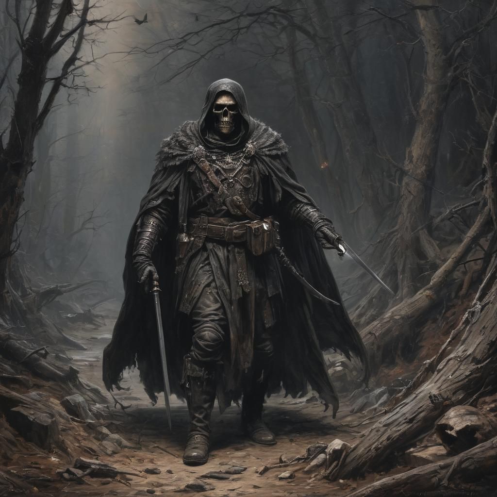 Grimdark Portrait in Historical Painting Style