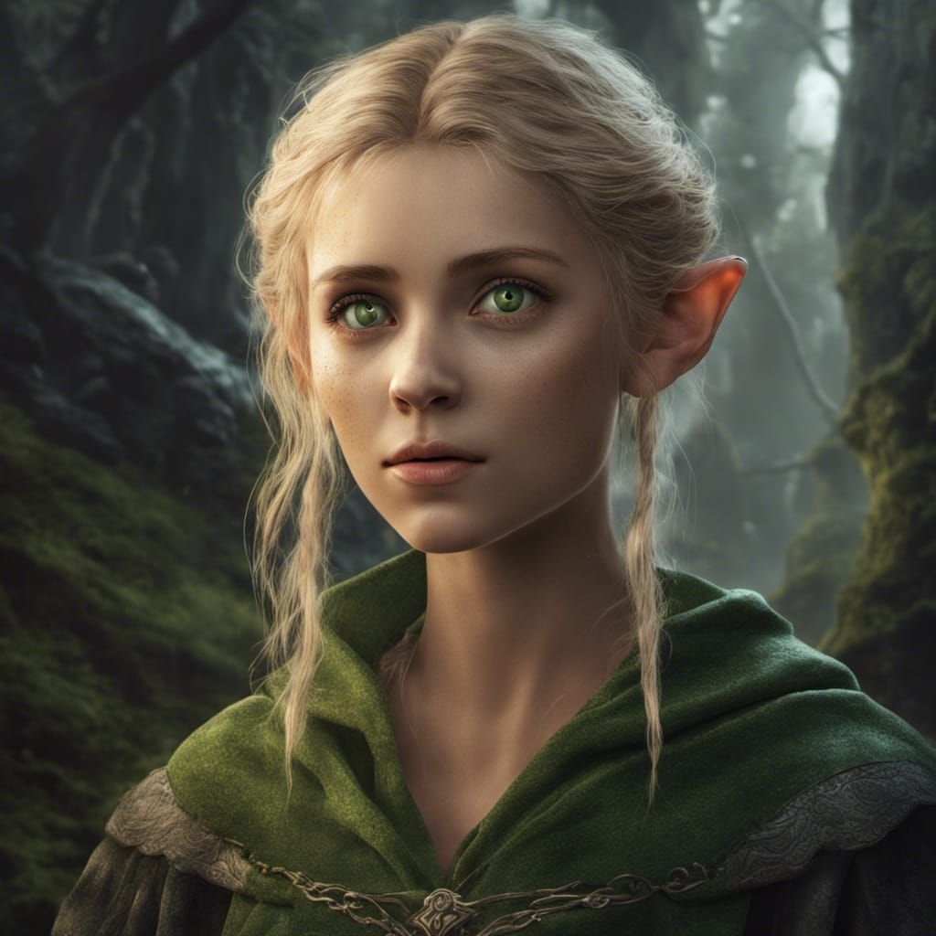 Healthy Hobbit Female in Detailed Fantasy Art