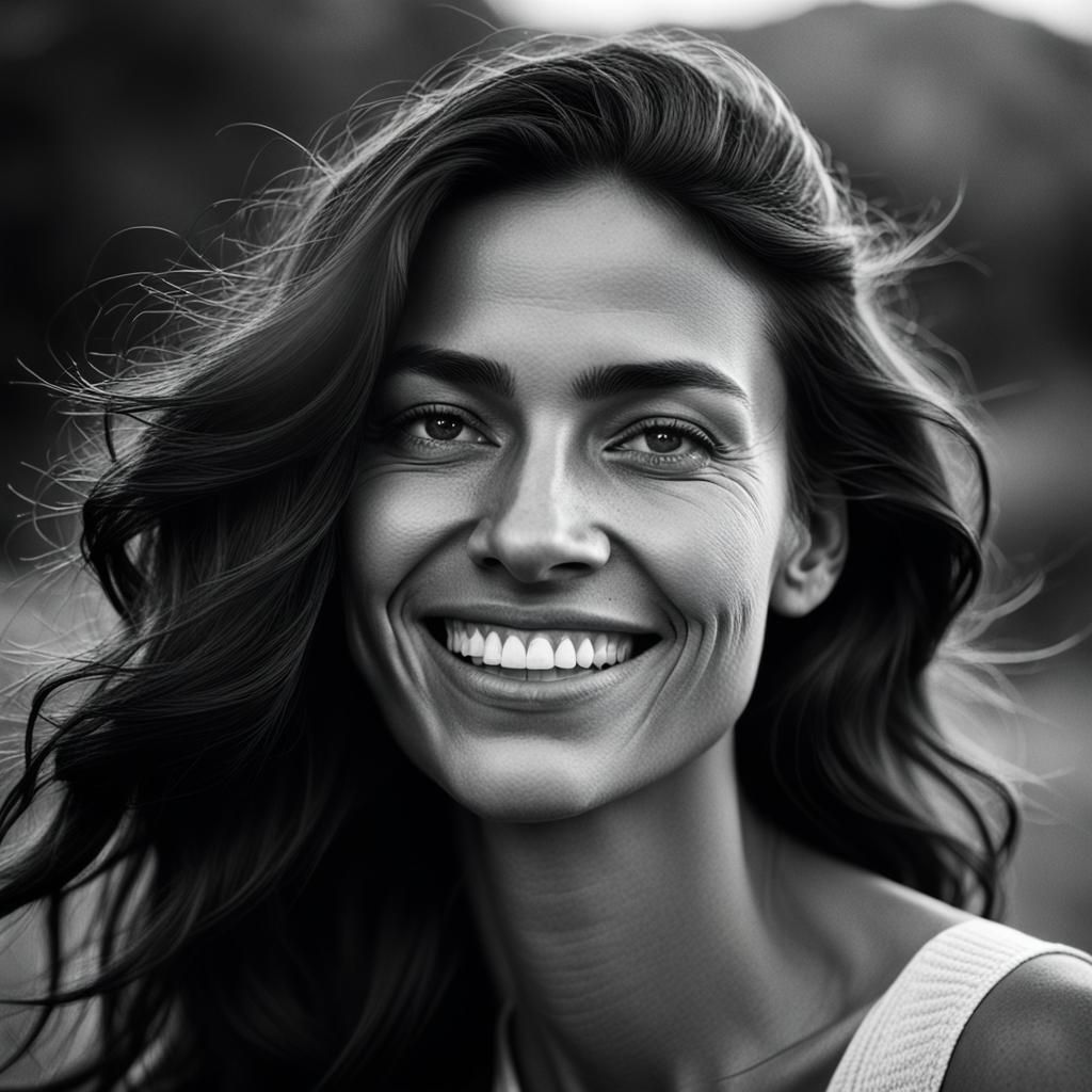 Elegant Black and White Portrait in Photojournalistic Style