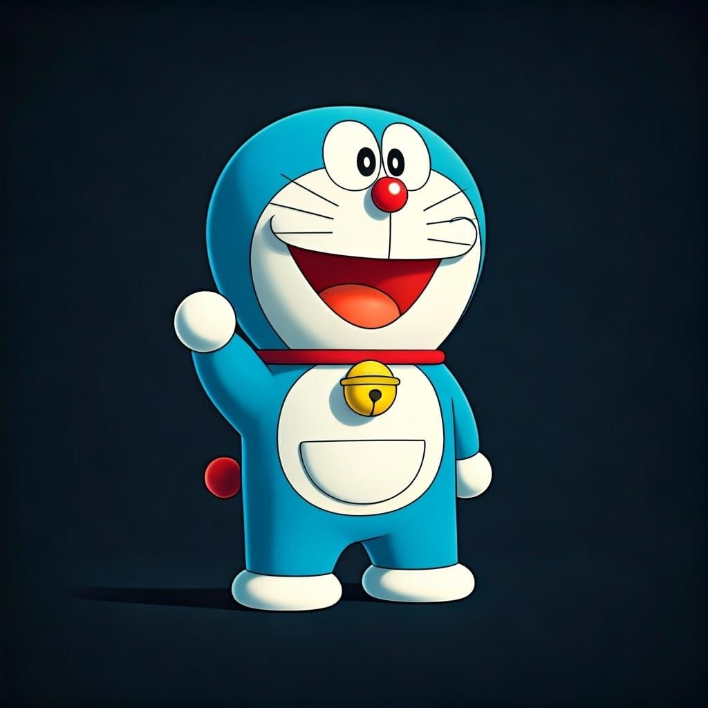 Doraemon in Cel-Shaded Anime Style