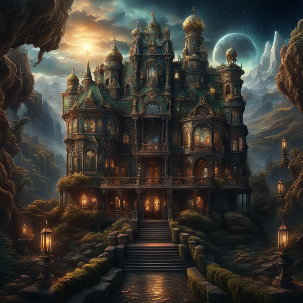 Epic Tarot House Digital Matte Painting