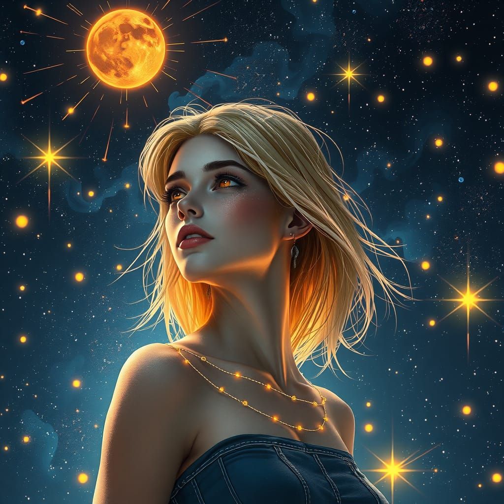 Celestial Decomposition: A Fantasy Matte Painting of Stars