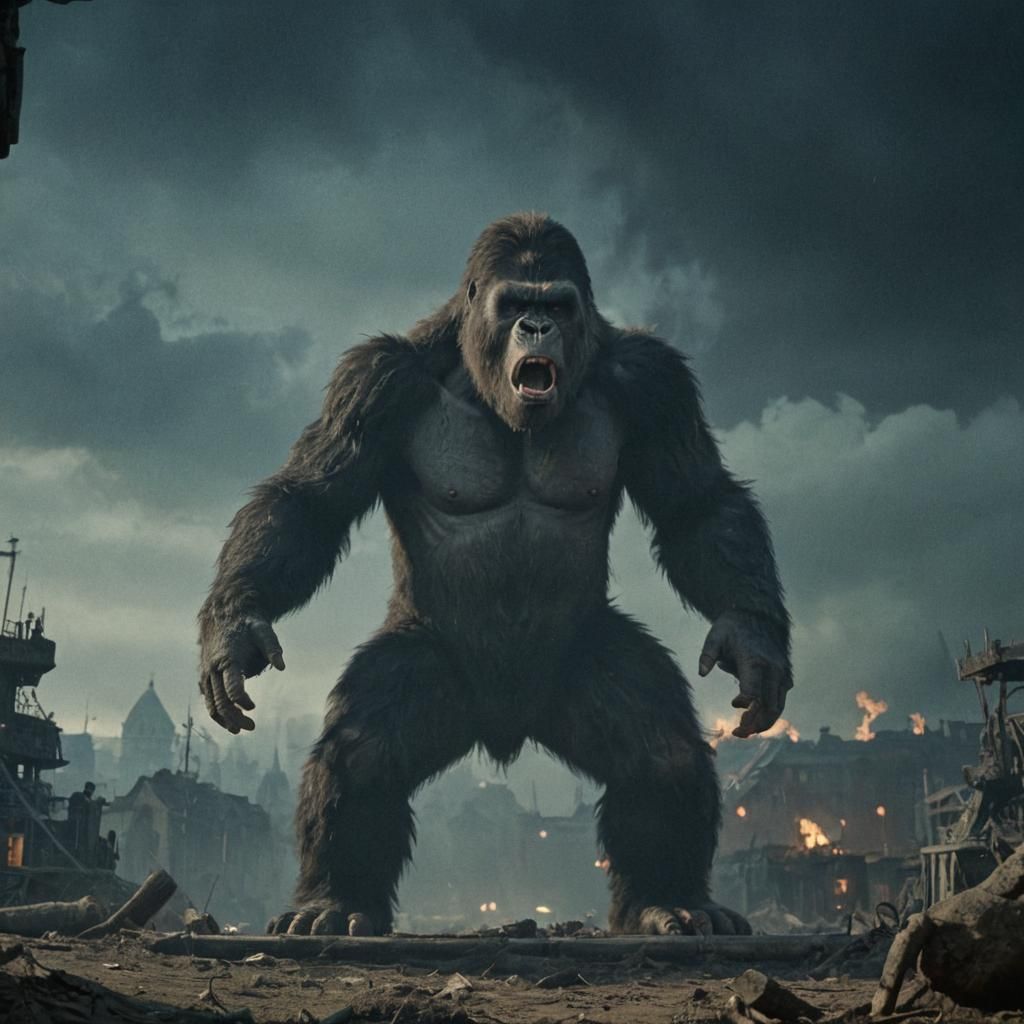 King Kong in Russia: A Cinematic Film Still
