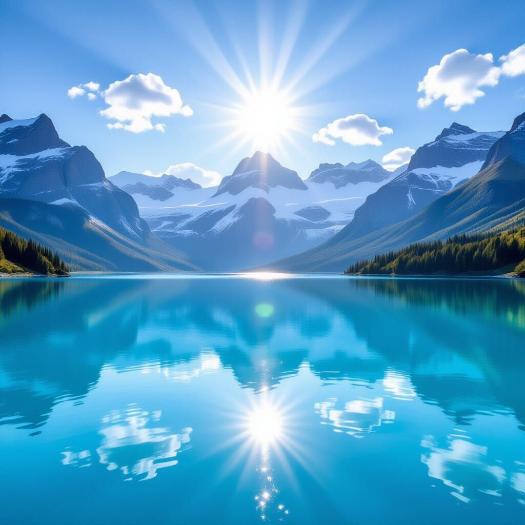 Serene Alpine Lake at 12,000 Feet with Mountain Peaks