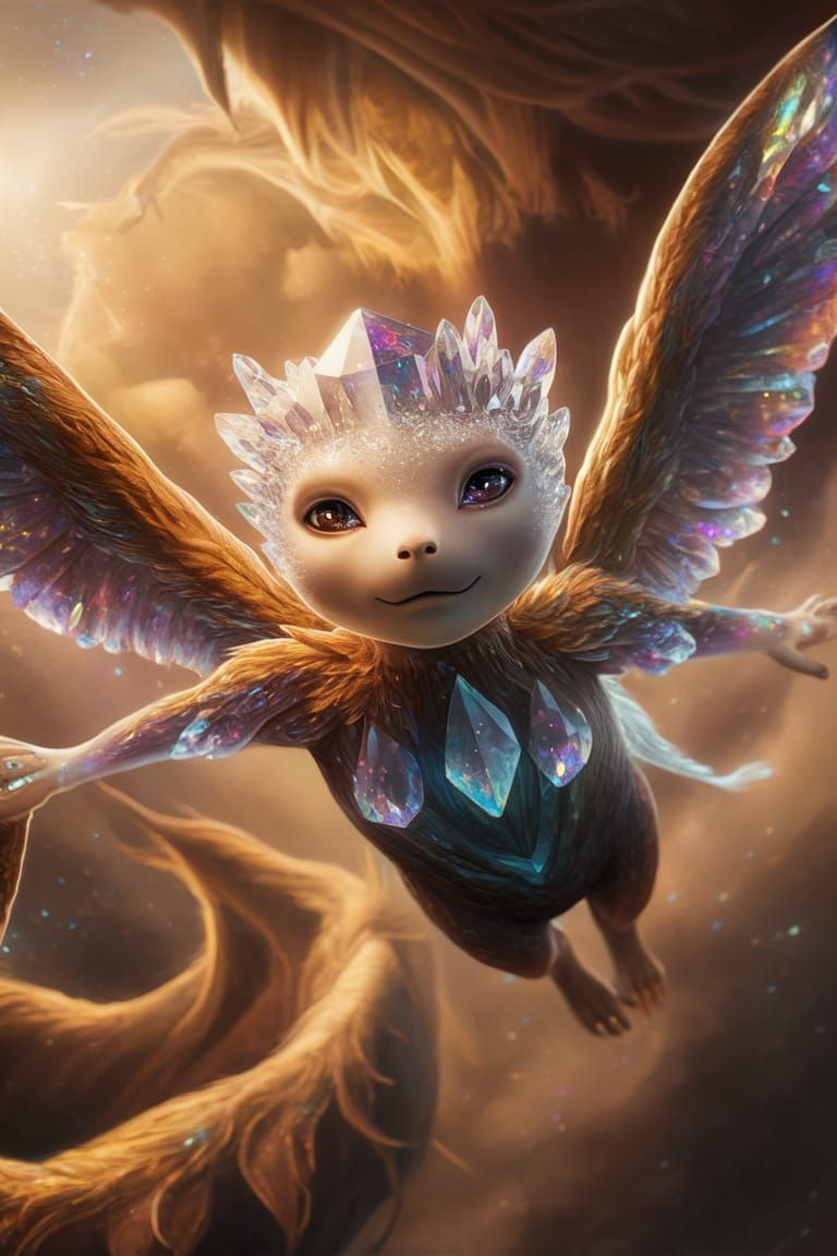 Crystalline Creature with Prismatic Inclusions