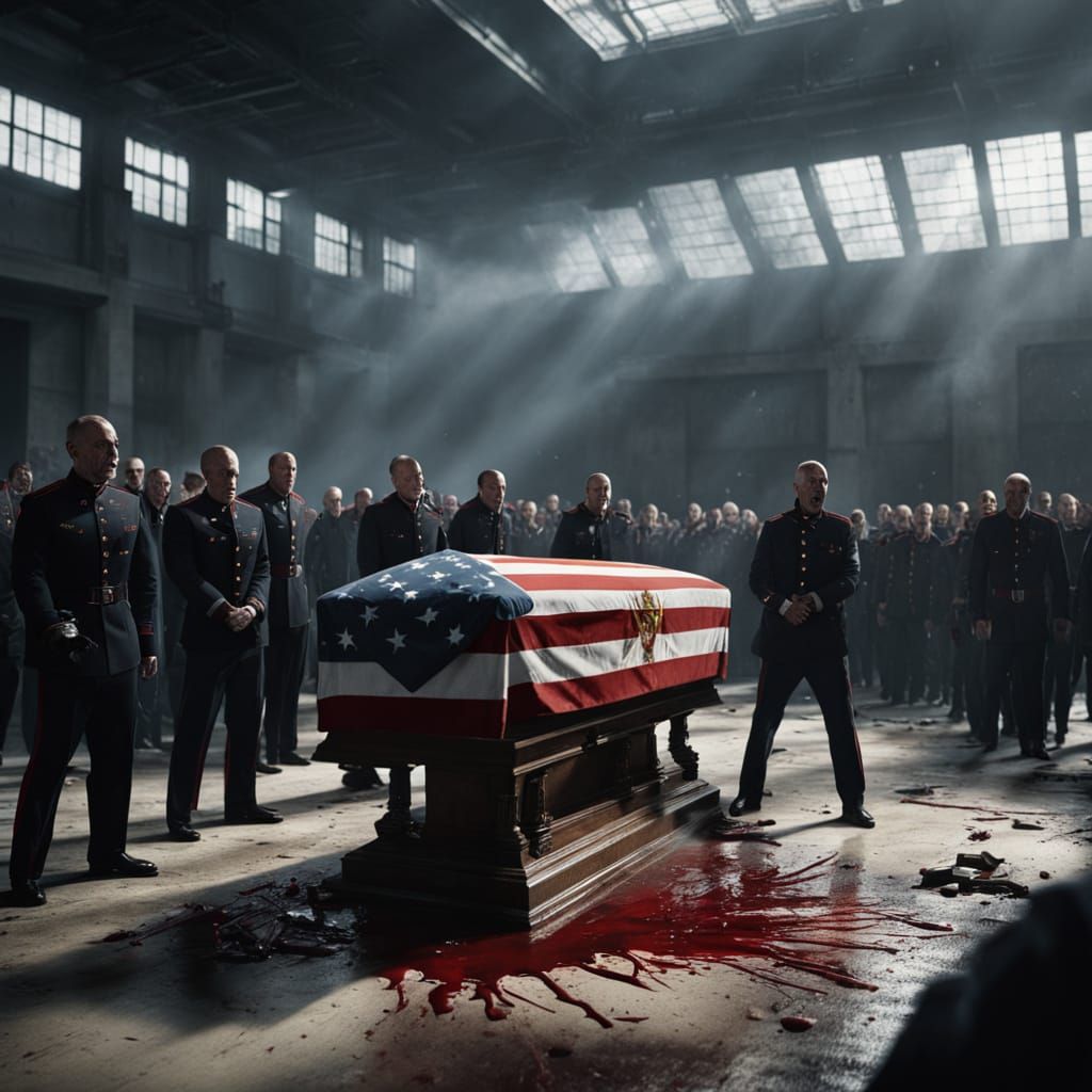 Corrupt Politicians Mock Fallen Soldiers: Cinematic Still