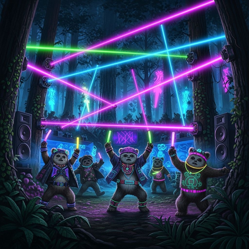 Ewok Rave on Endor Forest Moon