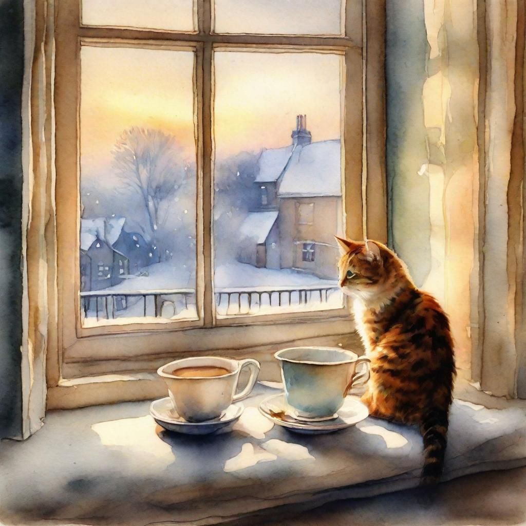 Whimsical Morning Still Life in Watercolour