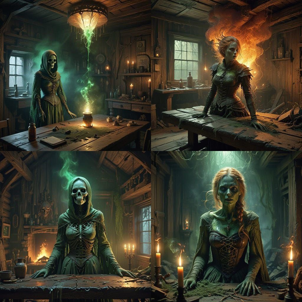 Ancient Log Cabin Confronts a Toxic Green Ghost