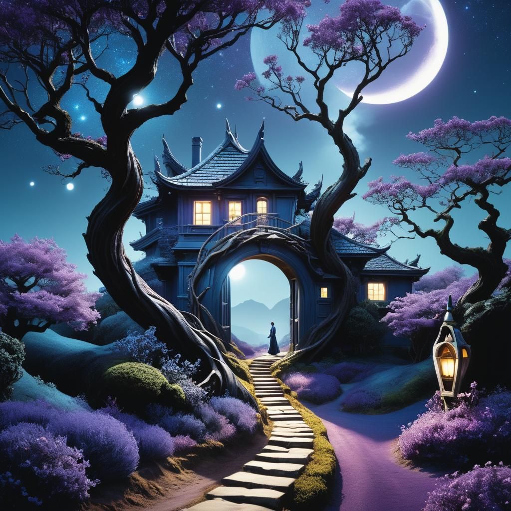 Mystical Stargate Dreamscape in Surreal Digital Art