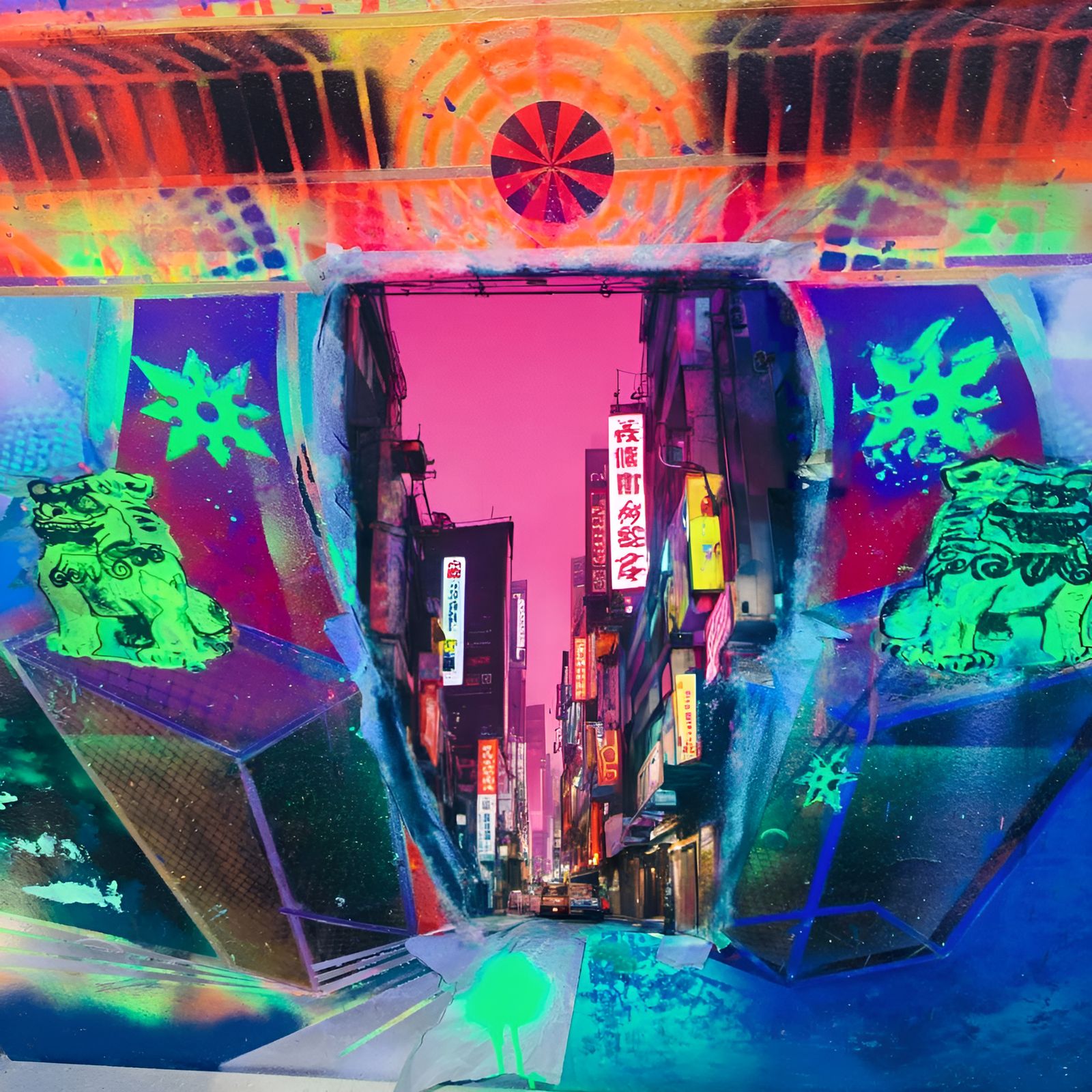 Tokyo Neon Alley in Hyperrealistic Style