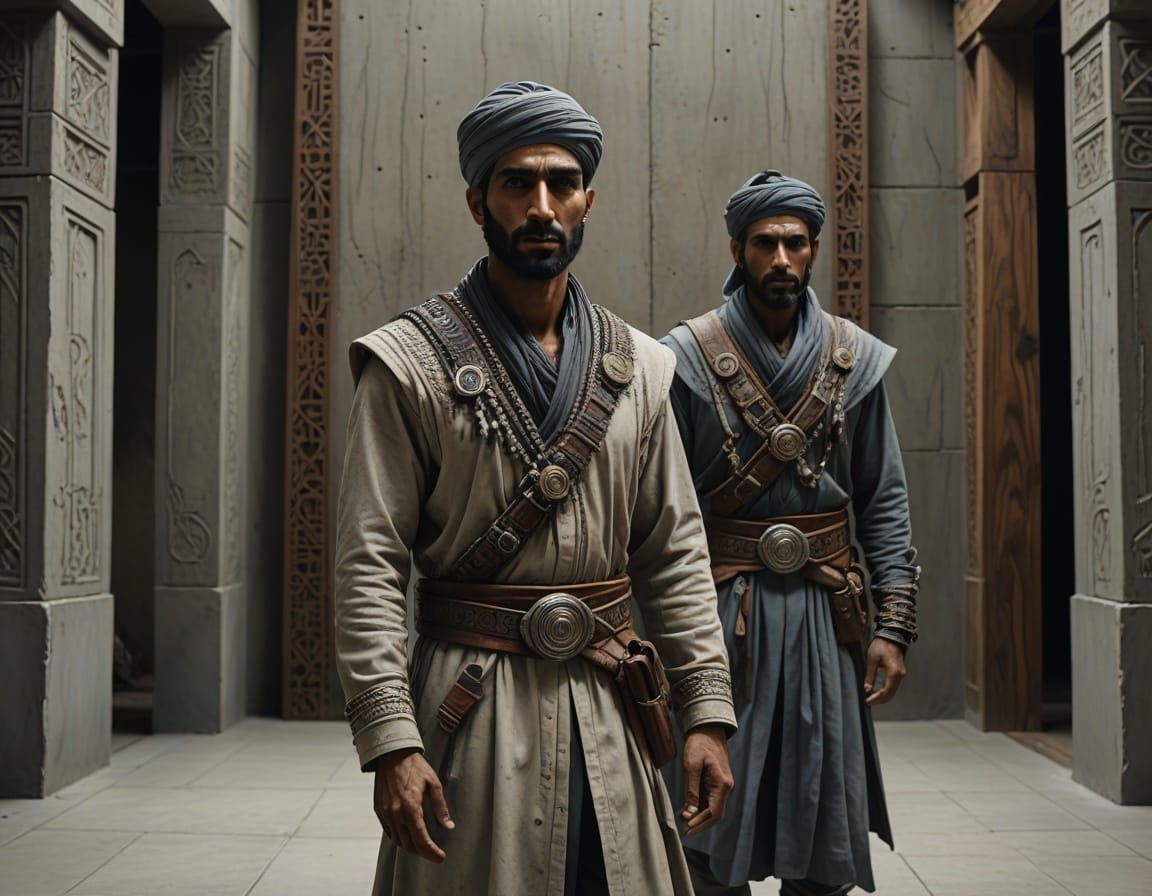 Miniature Yemeni Diwans in Surrealist Fantasy Art Style