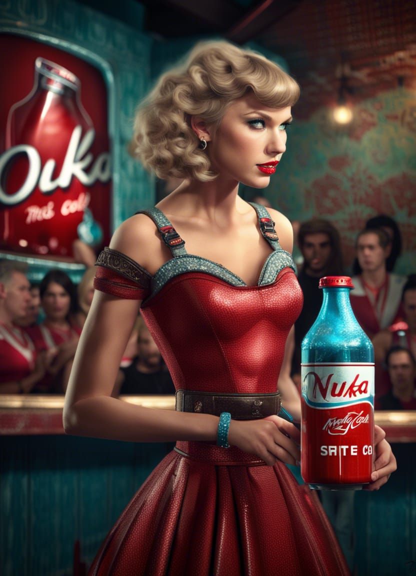 Hyperrealistic Nuka Cola Girl Presentation