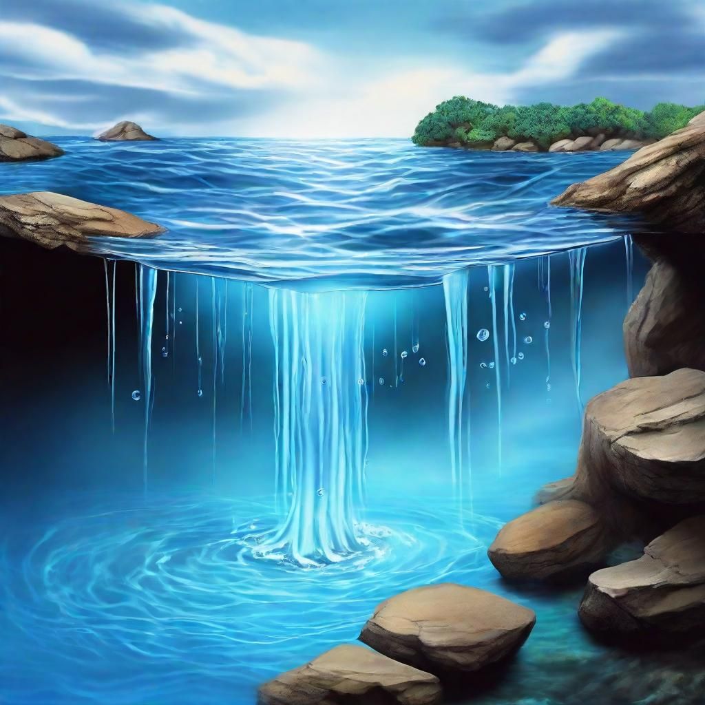 Abstract Representation of Water in Varied States