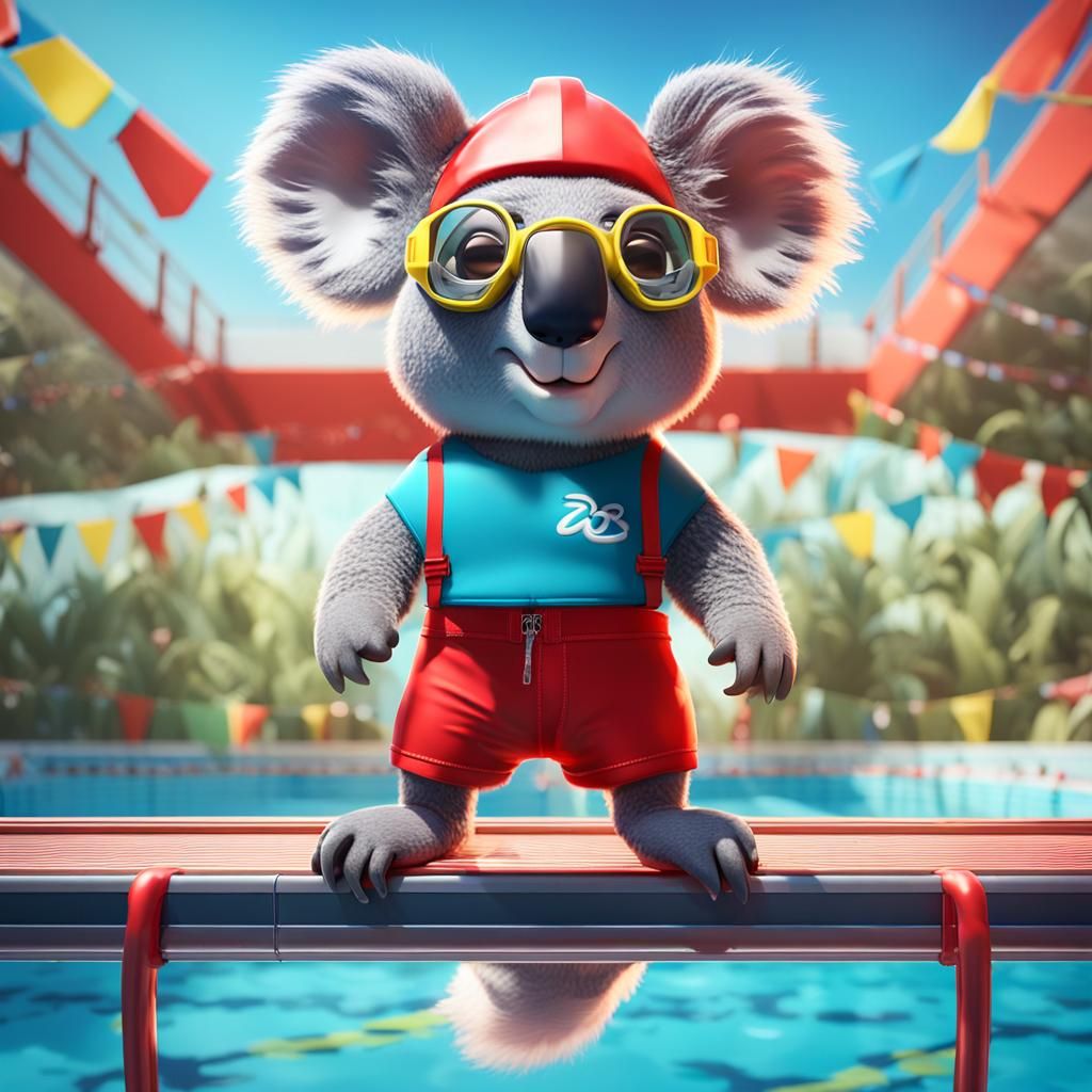 Koala High Diver Ready for Olympic Jump