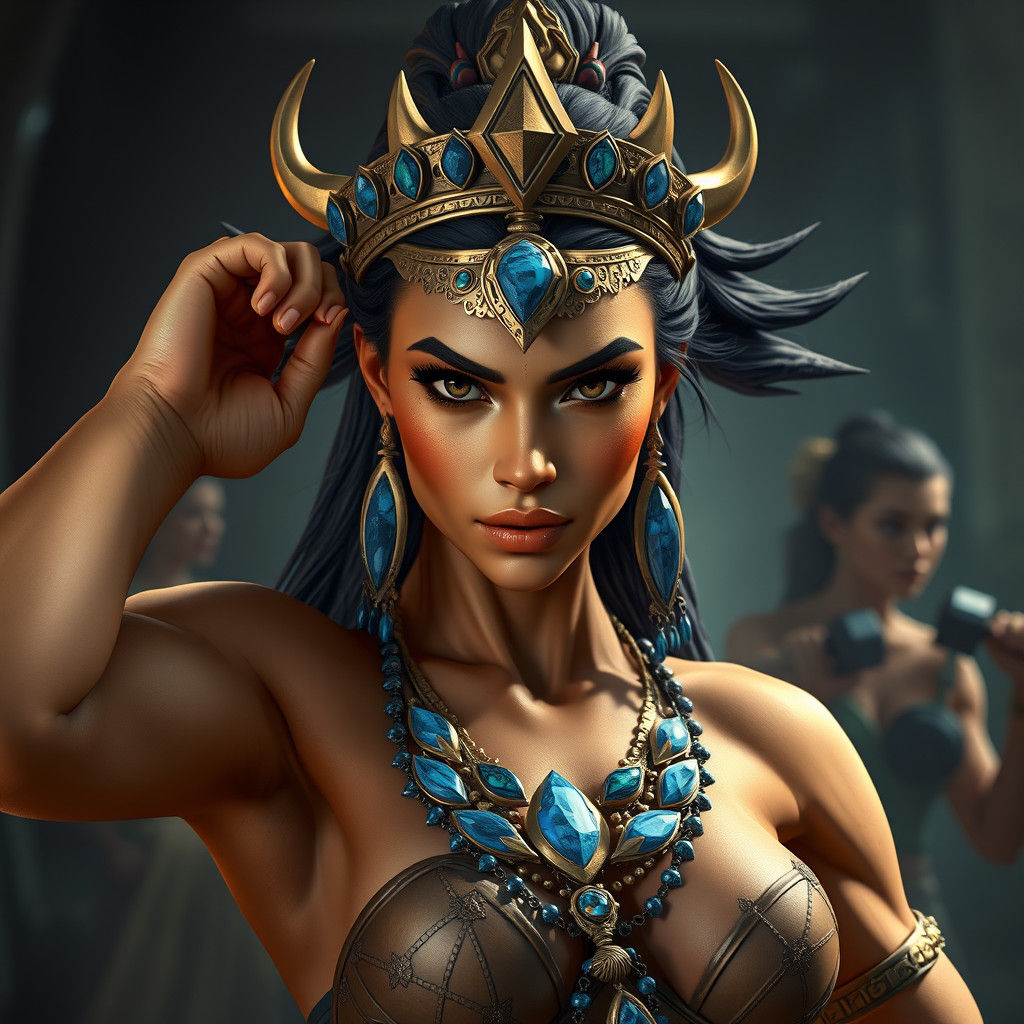Ishtar, Queen of Heaven, Flexing Muscles in Fantasy Art