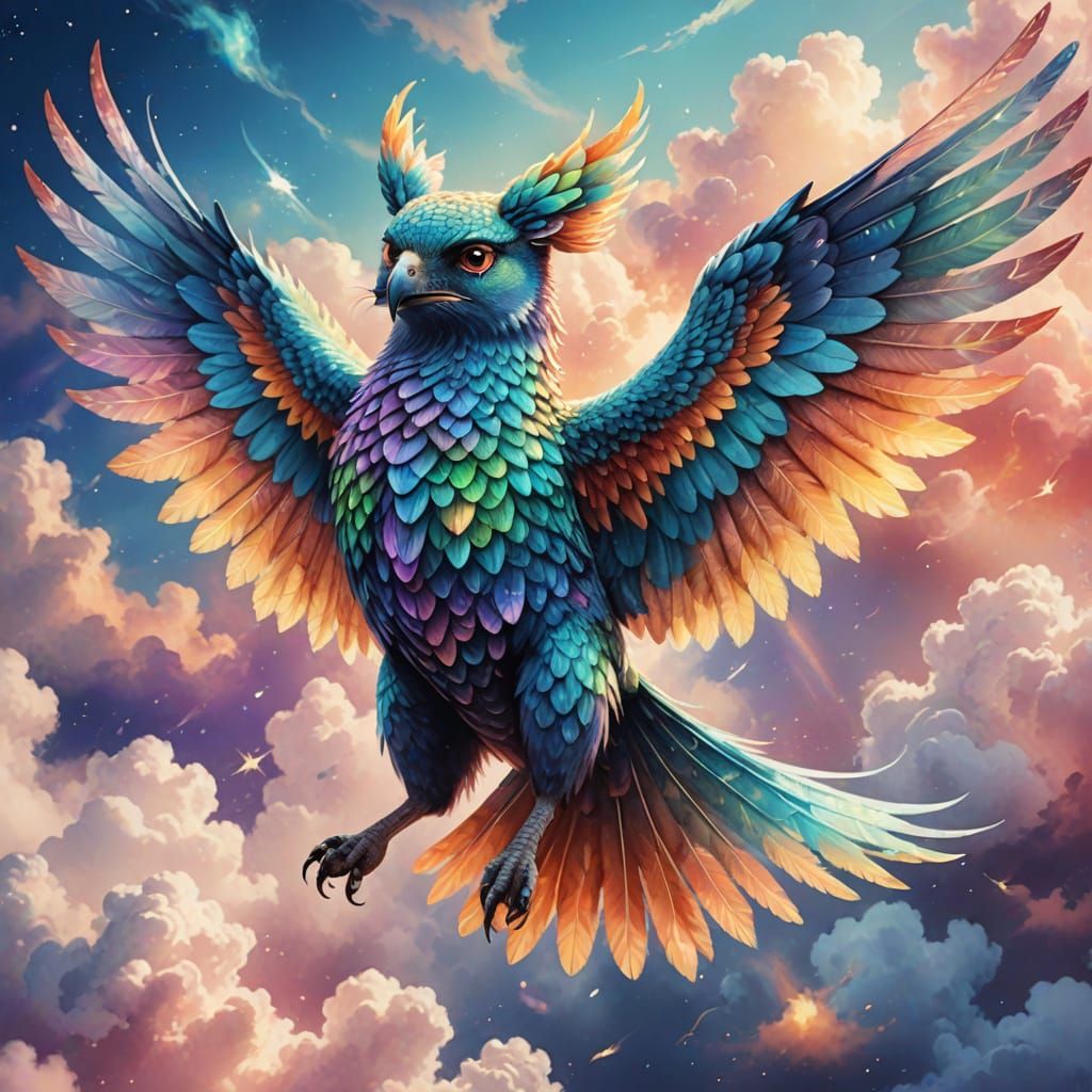 Magical Animal Portrait in Watercolor Style