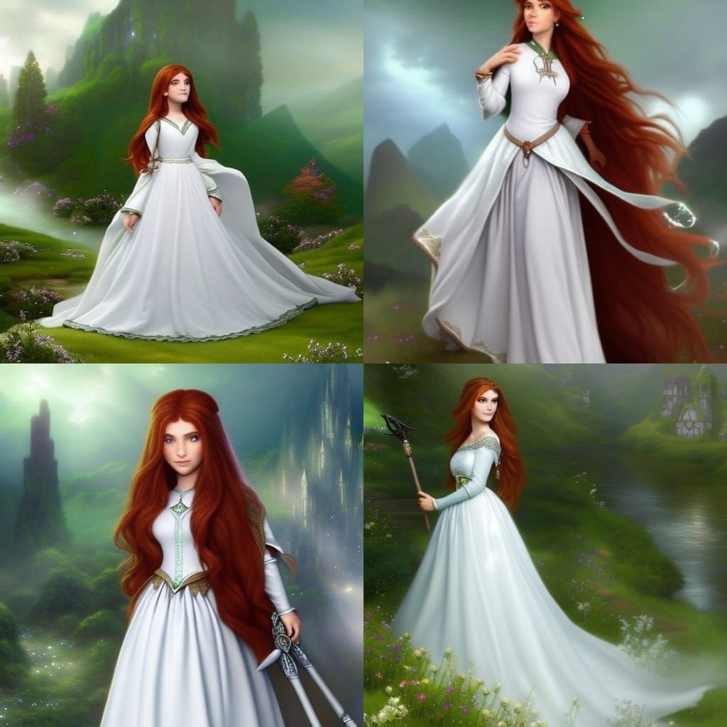 Halfling Cleric in Ethereal Fantasy Style