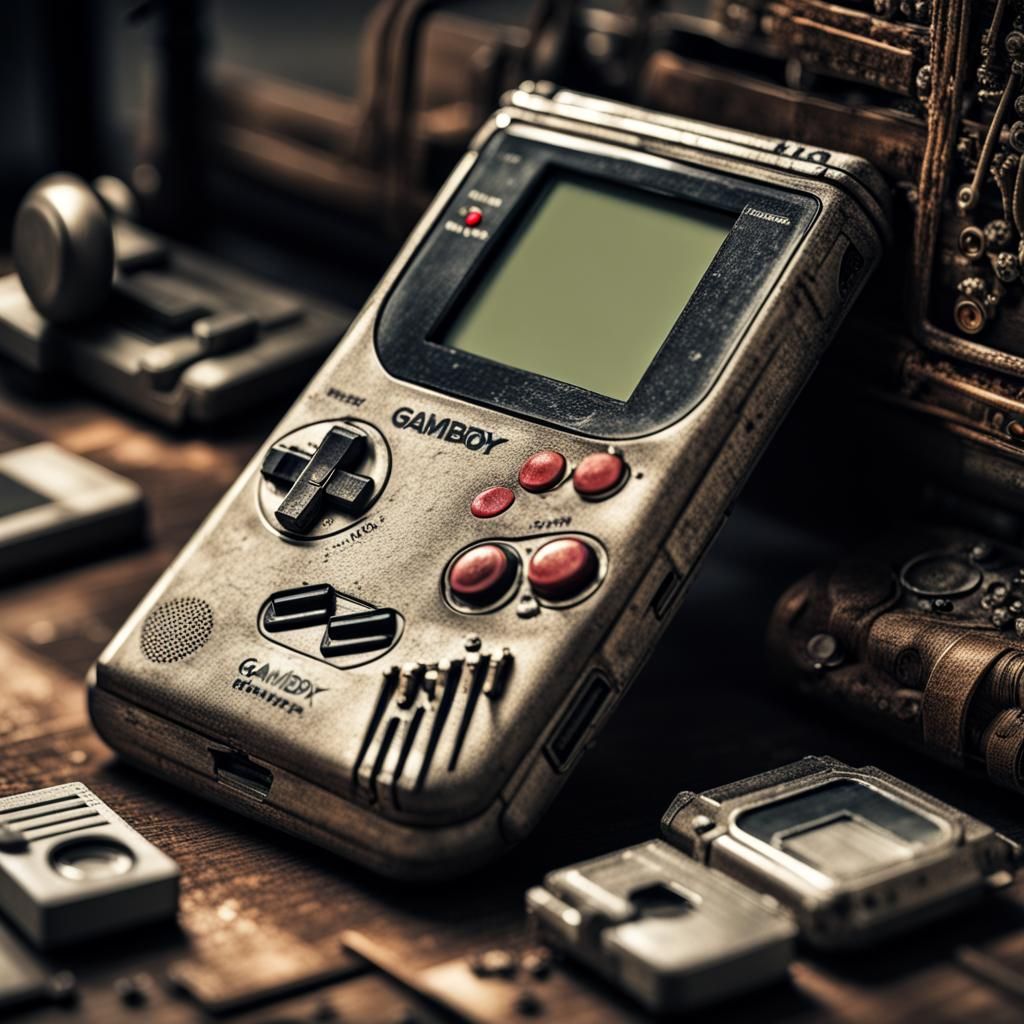 Game Boy in Ancient Times: Hyperrealistic Render