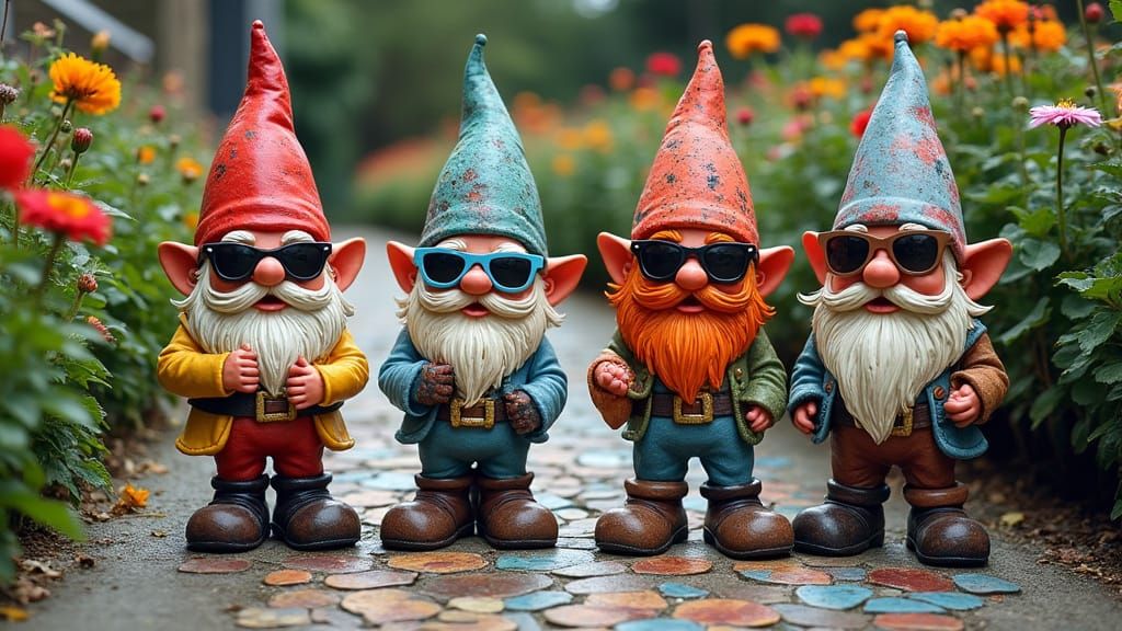 Whimsical Garden Gnomes Strike a Supermodel Pose in Vibrant ...