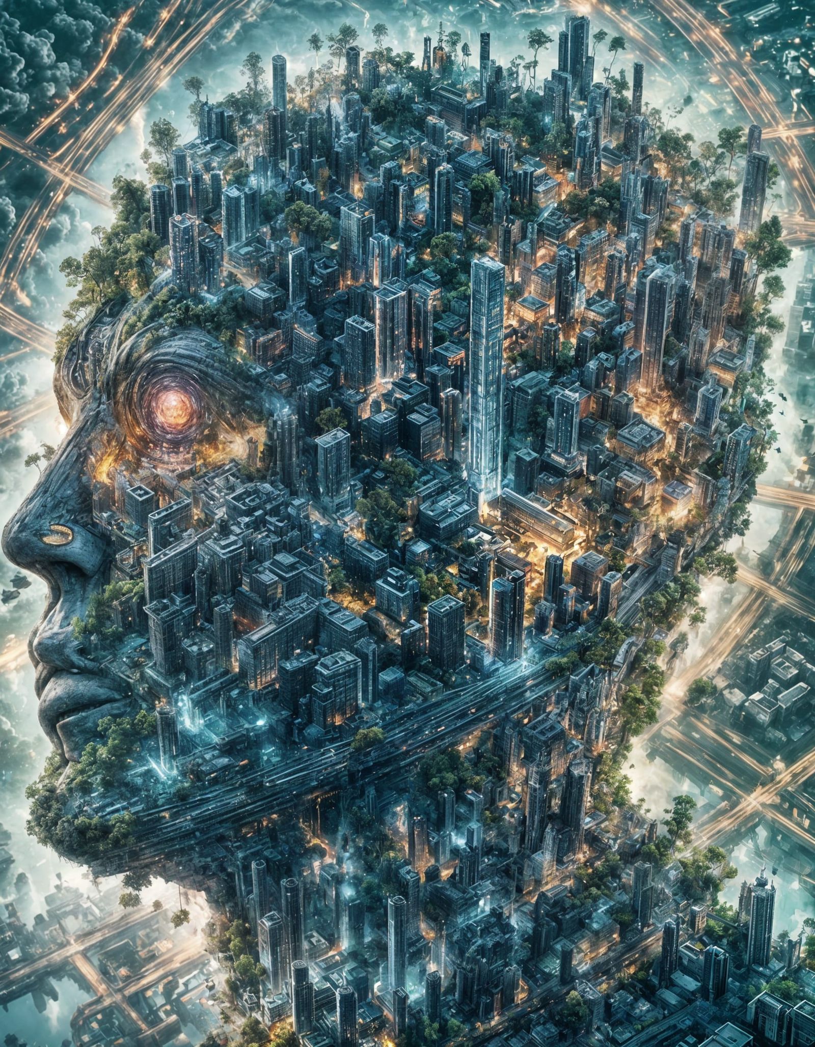 Witch Doctor Double Exposure: Industrial Town and Celestial ...