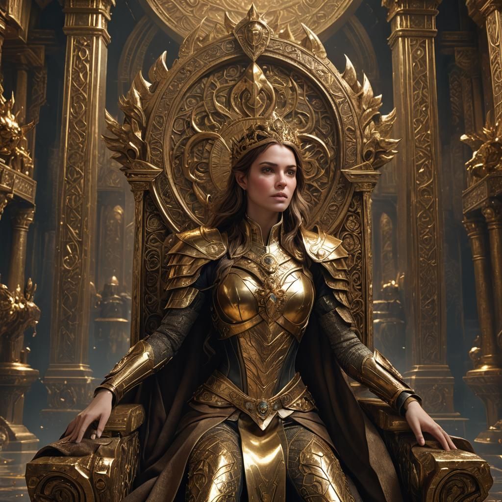 Rebecca in Poseidon's Throne Room: Matte Painting