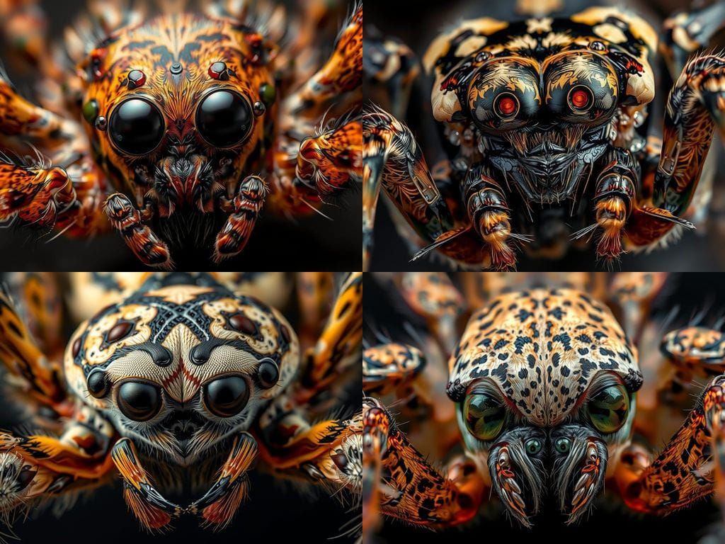 Extreme Macro Photograph of Cockroach Spider Head