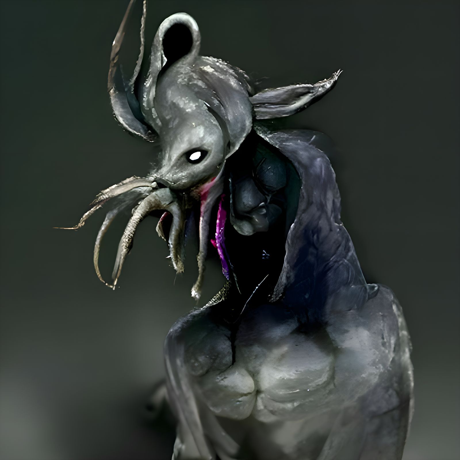 Eldritch Demon Rabbit: A Dark Surreal Image