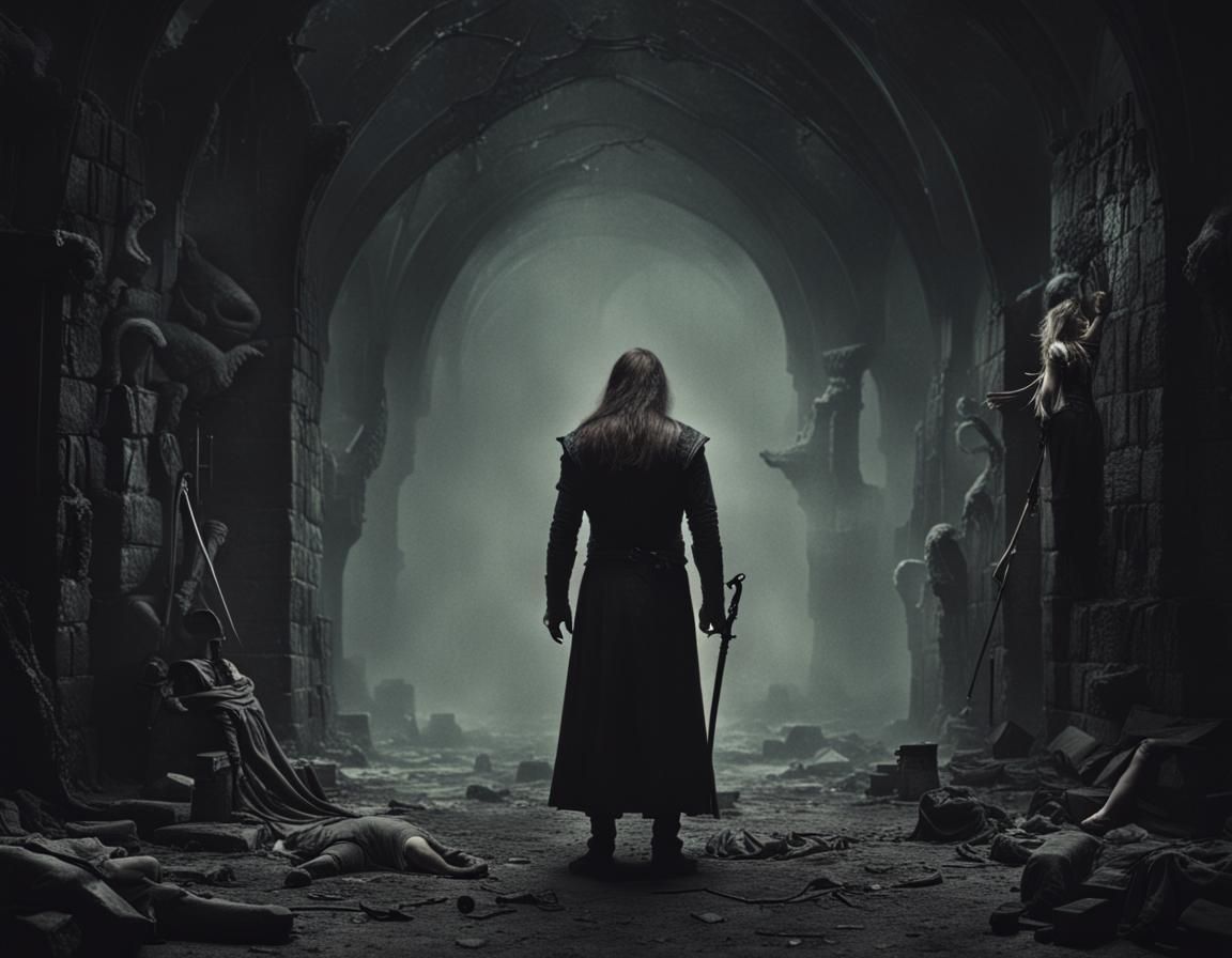 Dark Fantasy Figure in a Cinematic Poster