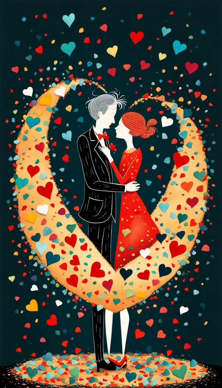 Whimsical Hearts Combine in Dr. Seuss Style