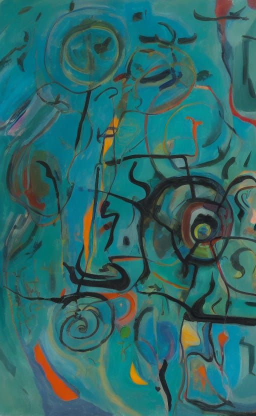 Vibrant Expressionist Swirl of Colors