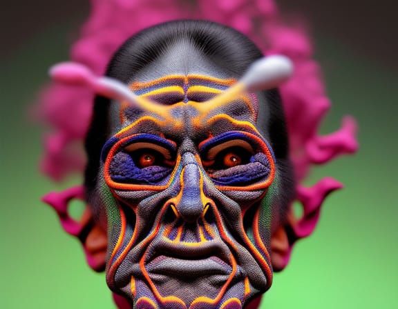 Sinister Cyborg Twins in Lovecraftian Horror Style