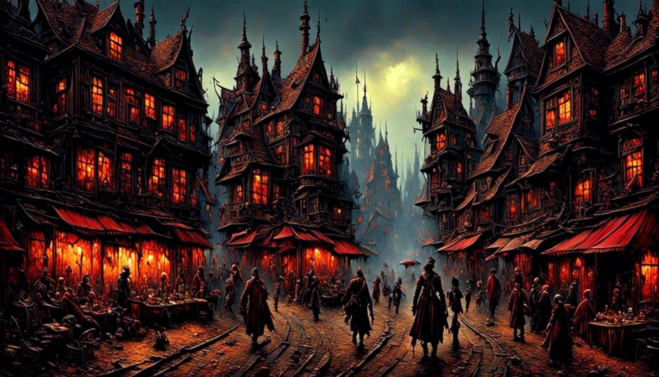 Epic Dark Fantasy Horror Masterpiece in Comic Style