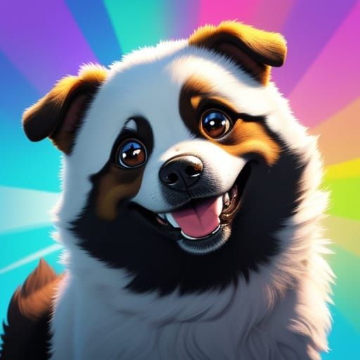 Smiling Cartoon Dog in Vibrant 3D Animation